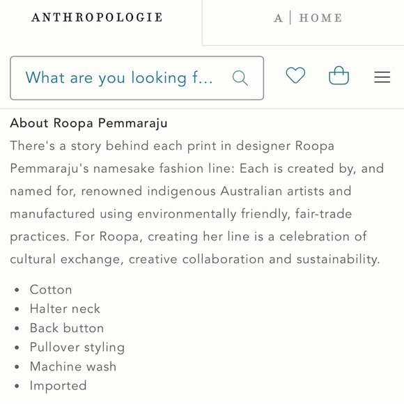 Anthropologie Roopa Pemmaraju Floral Halter Tank size M - Picture 13 of 13